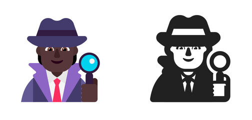 Detective Emoji Dark Skin