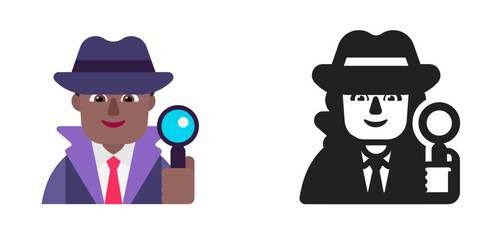 Detective Emoji Dark Skin