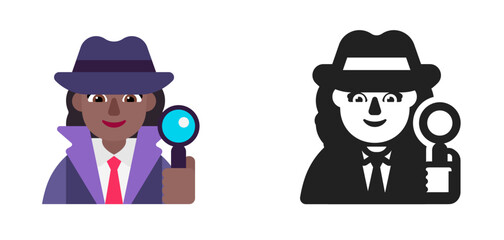 Detective Emoji Dark Skin