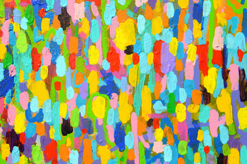 Colour of Happiness. Original Abstract Painting.