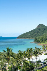 Fototapeta premium Tropical Catseye Beach Cove Hamilton Island Whitsundays Australia Crystal Clear Turquoise Water
