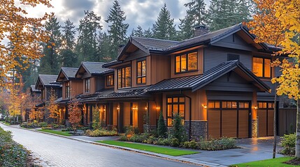 Obraz premium Modern homes in residential neighborhood