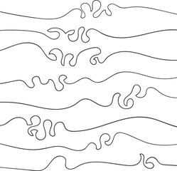 Simulation of different smoky air flows with sinuous distortions.