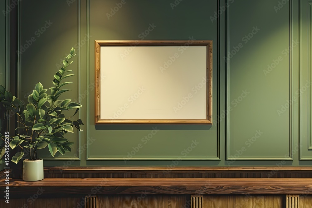 Fototapete pixel perfect image of a display of a desk with a sign that says the word on it