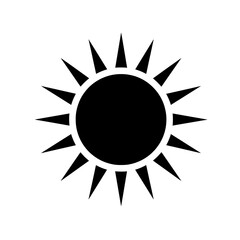 Radiant Sunshine Emblem: A bold, minimalist depiction of the sun, showcasing its core of energy and emanating rays.