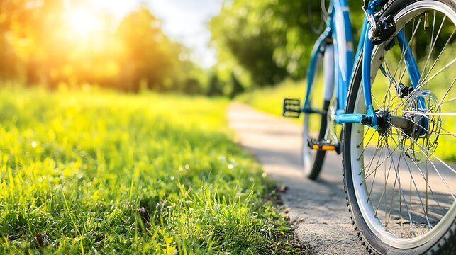 A Serene Bike Ride Through Nature's Path on a Sunny Day adventure