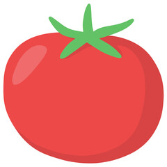 Red tomato cartoon illustration 