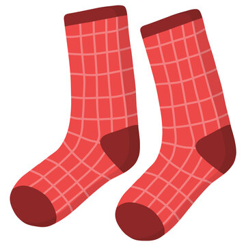 Illustration of a pair of red socks 