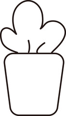 Cloud-shaped Plant in Pot Doodle

