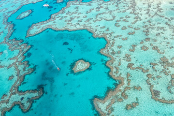 Hardy Reef Great Barrier Reef Aerial Photography Heart Reef Coral Formations Whitsundays Australia UNESCO World Heritage Marine Park