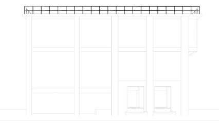 3D illustration of industrial project