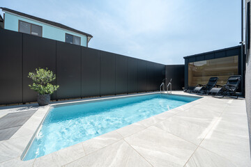 プール付きのお庭｜オシャレな庭｜エクステリア｜外構｜新築戸建て住宅	