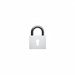 Naklejka premium A silver padlock illustrating security and protection concepts in digital or physical environments.