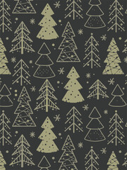 Obraz premium Christmas backgrounds, seamless pattern. Vector illustration.