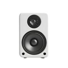 Sleek modern audio speaker isolated on a transparent background