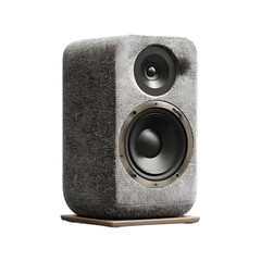 Sleek modern audio speaker isolated on a transparent background