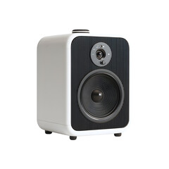 Sleek modern audio speaker isolated on a transparent background