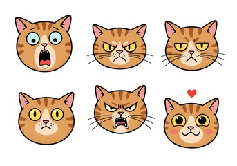 Obraz premium Funny cartoon cats collection