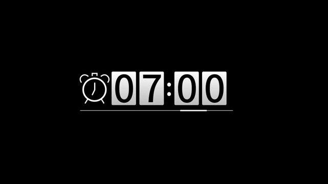 Time clock alarm clock animation