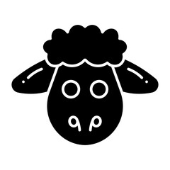 Sheep glyph icon