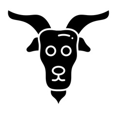 Goat glyph icon