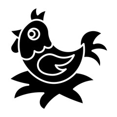 Hen glyph icon