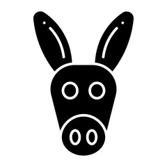 Donkey glyph icon