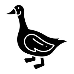 Goose glyph icon