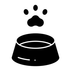 Cat Bowl glyph icon