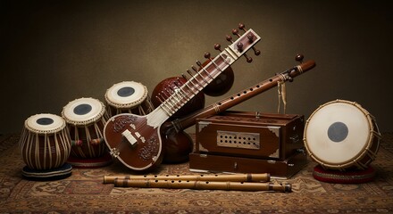 Indian musical instrument collection
