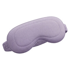 Soft purple sleep mask isolated on transparent background for restful sleep