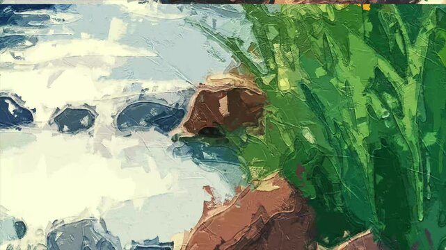 Various oil paintings, flowers, frogs, cats, dogs, lotus leaves, lotus landscapes, swans, tulips, moons, chrysanthemums, fields