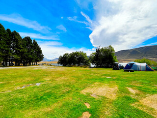 Scenic View of Camping Site at Canterbury area, New Zealand 2023 Feb.19