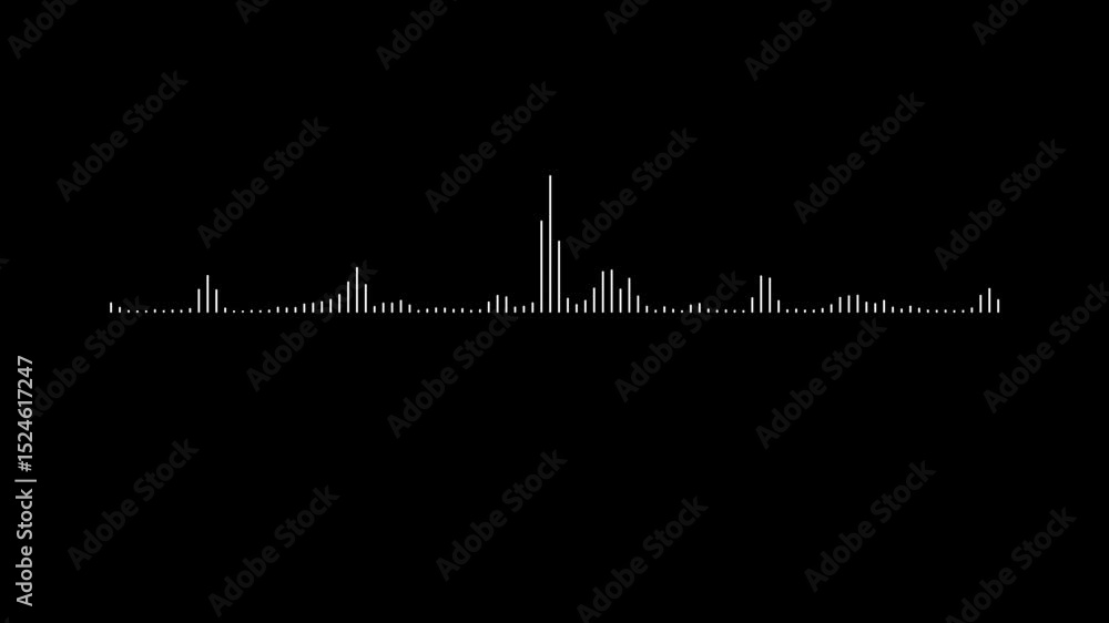 Aufkleber abstract sound waveform. sound audio waves isolated on black background. seamless loop animation.4k 