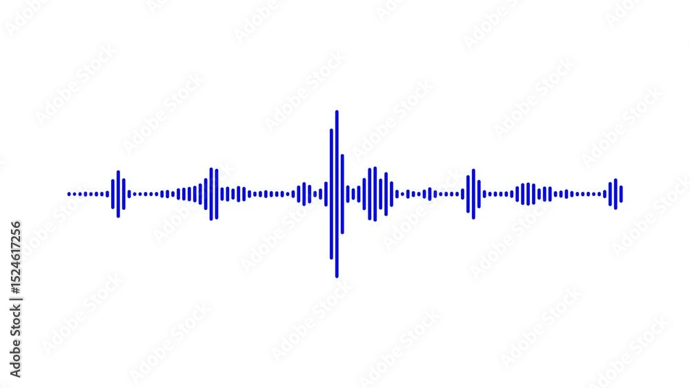 Leinwandbilder abstract sound waveform. sound audio waves isolated on white background. seamless loop animation.4k 