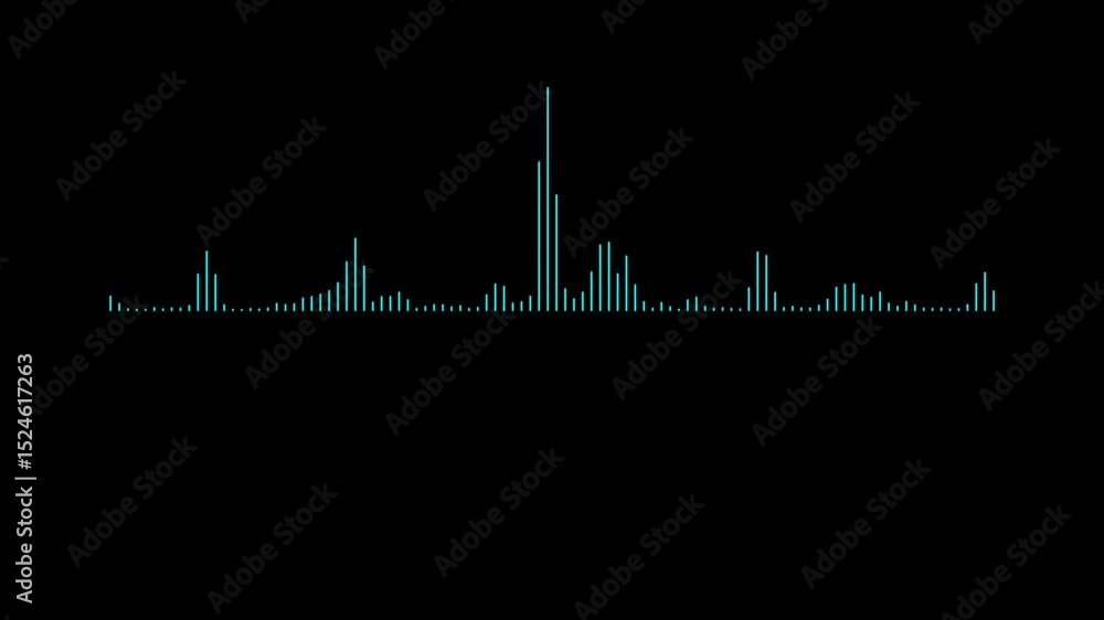 Aufkleber abstract sound waveform. sound audio waves isolated on black background. seamless loop animation.4k 