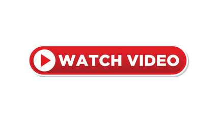 Watch video buttons, Play video button for web and app design
