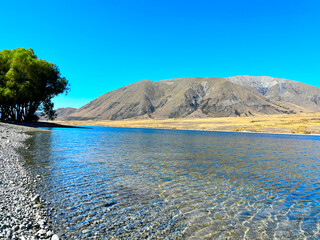 Scenic View of Camping Site at Canterbury area, New Zealand 2023 Feb.19