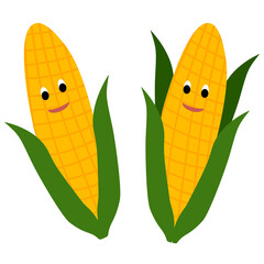 corn, smile, vegetables, food