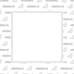 school frame. doodle education square frame. hand drawn school and education frame background. school background