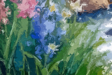 Various oil paintings, flowers, frogs, cats, dogs, lotus leaves, lotus landscapes, swans, tulips, moons, chrysanthemums, fields