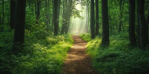 Obraz premium Ethereal Forest Pathways
