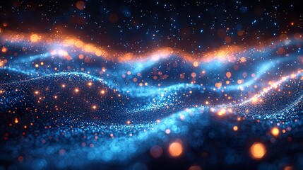 Obraz premium Dark Blue Space Background with Stars for Astronomy and Universe Design Concepts