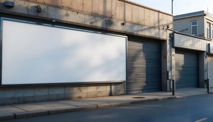 Fototapeta premium Blank Billboard on Urban Street Ready for Advertising Mockup