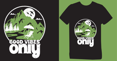 good vibes only - vintage shirt design, 