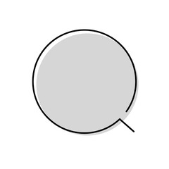 グレーのシンプルな吹き出し