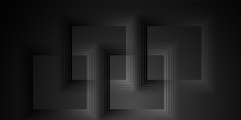 Dark deep black dynamic abstract vector background with wavy lines. Modern creative halftone premium gradient. 3d cover of business presentation banner for sale event night party. eps 10