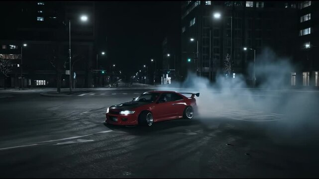 Drift Car at Night