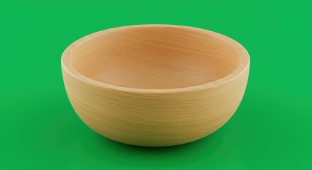 Elegant wooden bowl ideal for natural-themed web design, culinary branding, or sustainable product marketing initiatives.