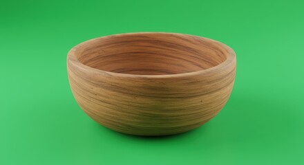 Elegant wooden bowl ideal for natural-themed branding, marketing, or web design in lifestyle, wellness, or artisanal product promotions.